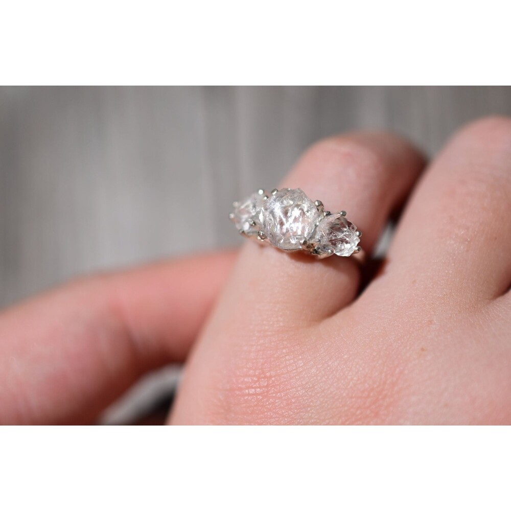 Engagement Ring, Raw Diamond Ring, Diamond Ring, uncut engagement ring, Rough Un
